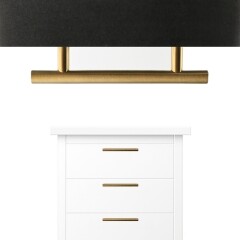 2구 가구손잡이 스텐 심플봉 헤어라인 골드